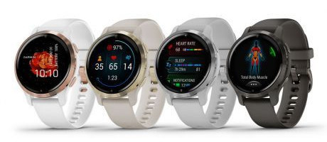 Four different styles of Venu 2 smart watch.