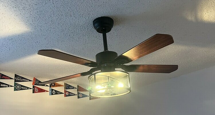 Amazon Ceiling Fans. Dannilong 42" ceiling fan after installation. 