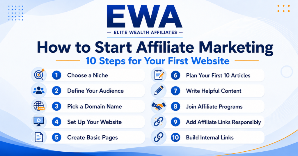How to start affiliate marketing: 10 steps. 